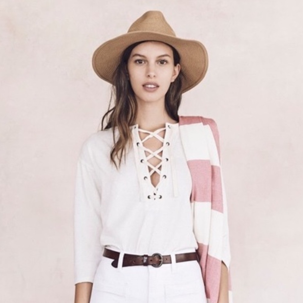 Madewell Libra Lace-Up Tee